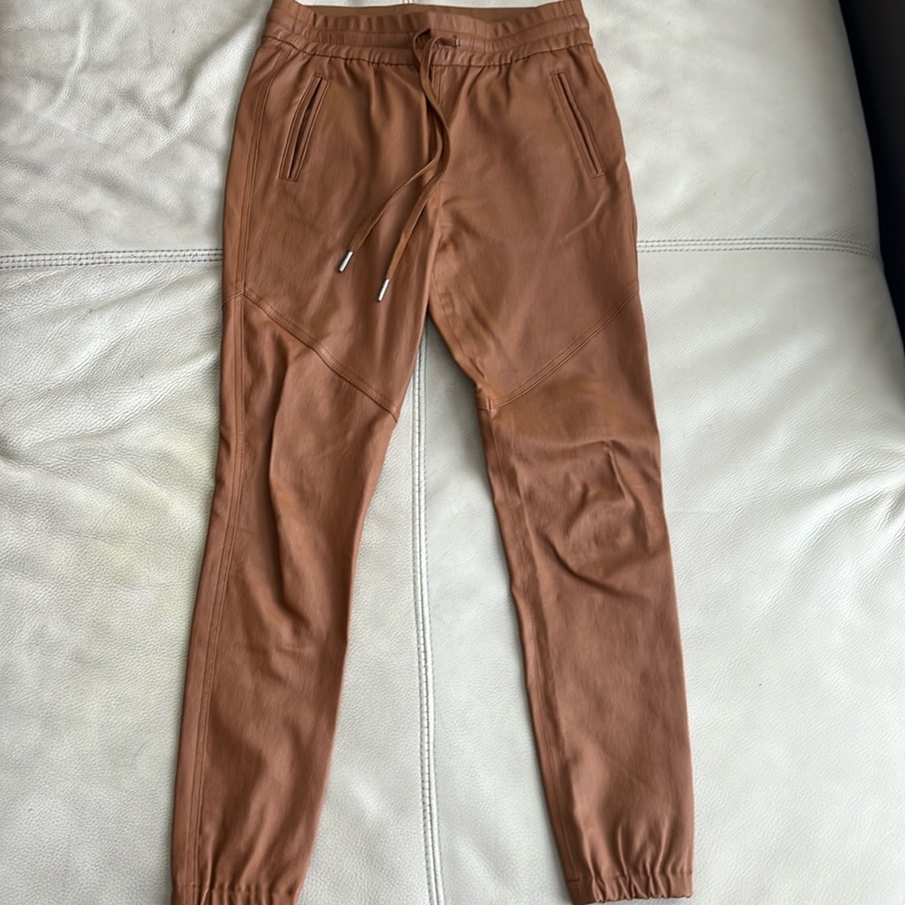 John Elliott Tan leather pants originally $1398 xs/0